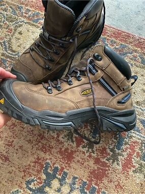KEEN Brown Men's Waterproof Steeltoe Work Boots
